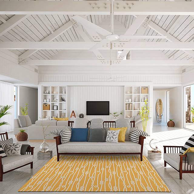 Lamanto Yellow 5' x 8' Rug - Thumbnail - Image 2