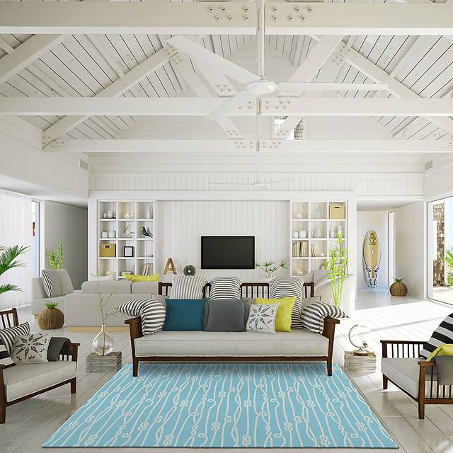 Lamanto Blue 3' x 5' Rug - Thumbnail - Image 2
