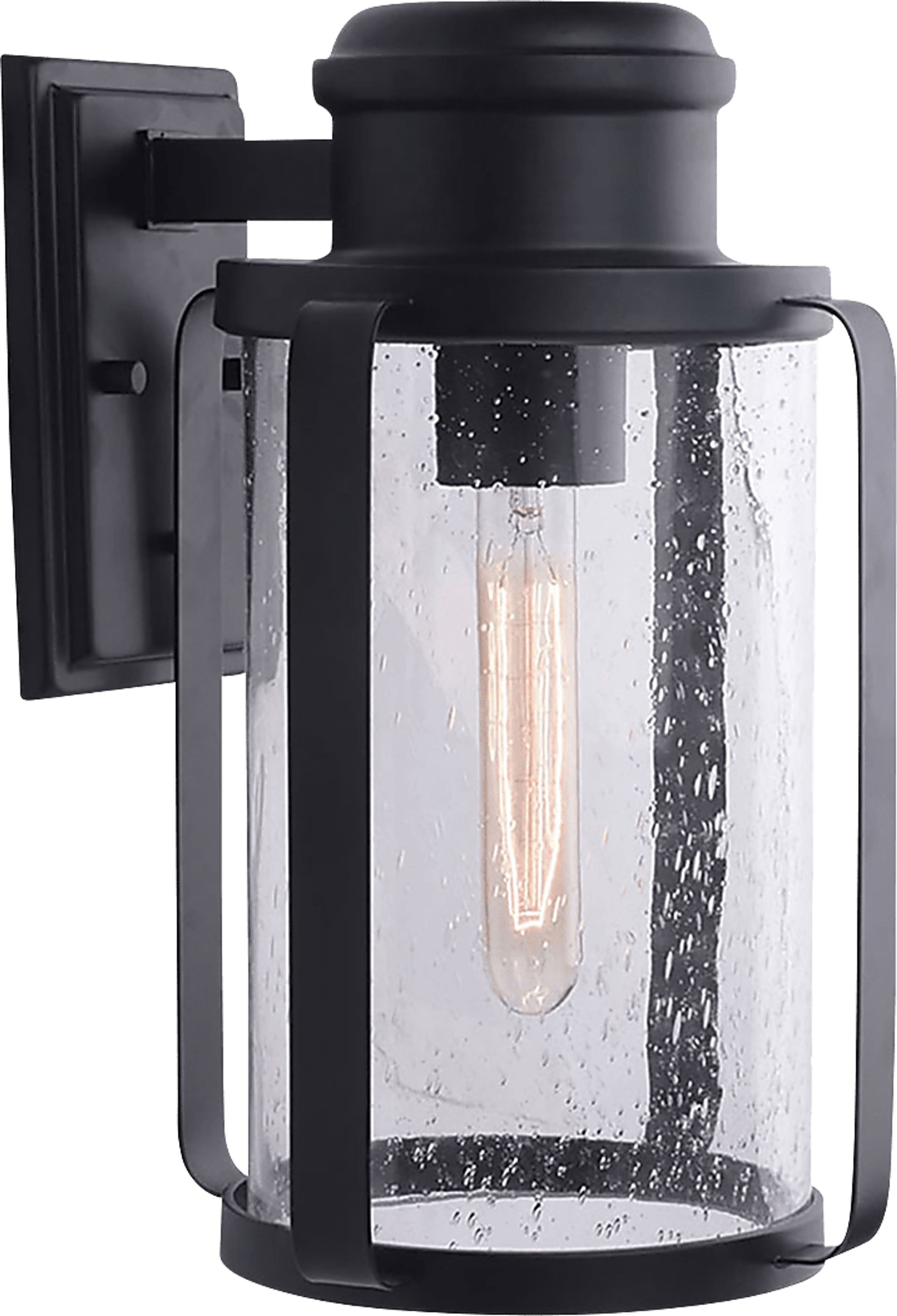 Lamarre Trail Black Large Outdoor Sconce - Image 1