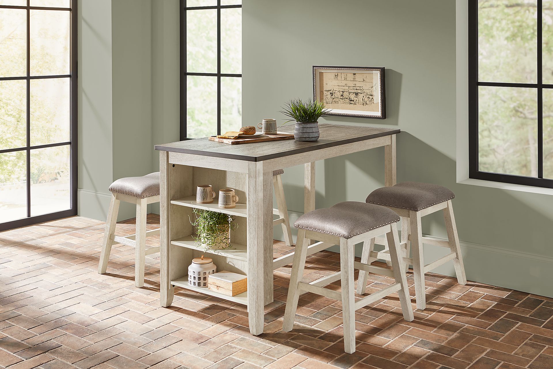 Lamartine White Counter Height Dining Table - Image 2