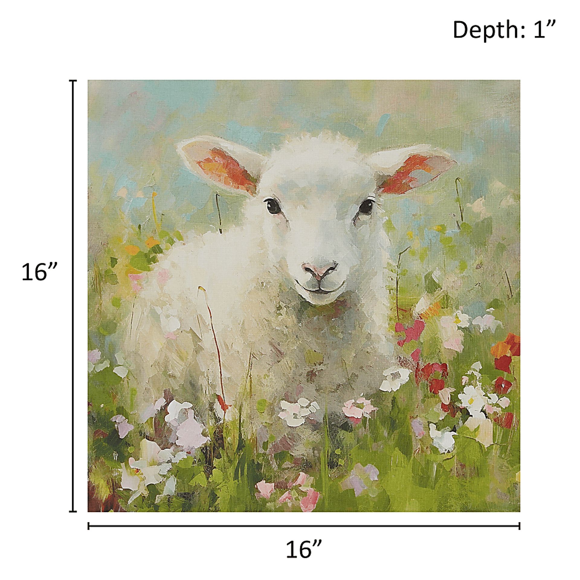 Lamb Of Flowers Green Wall Decor - Image 8