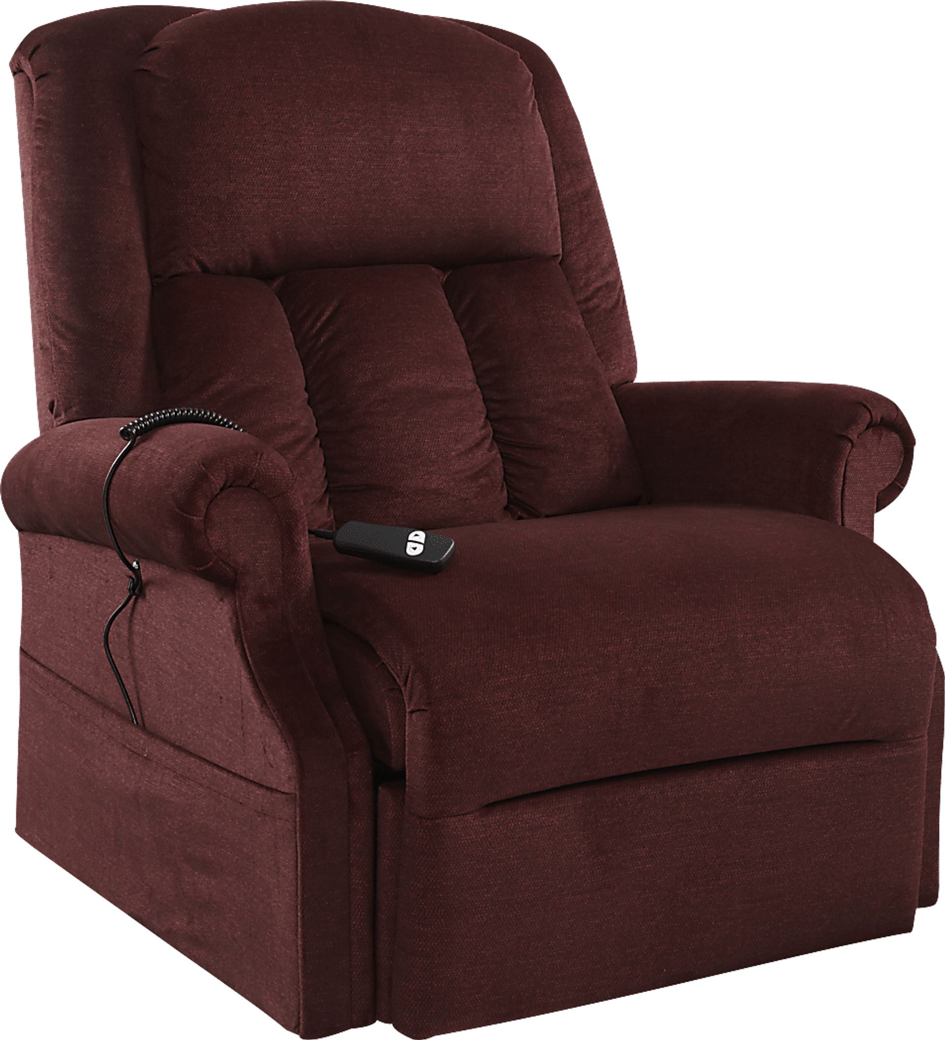 Lambeth Burgundy Lift Chair Power Recliner - Image 1
