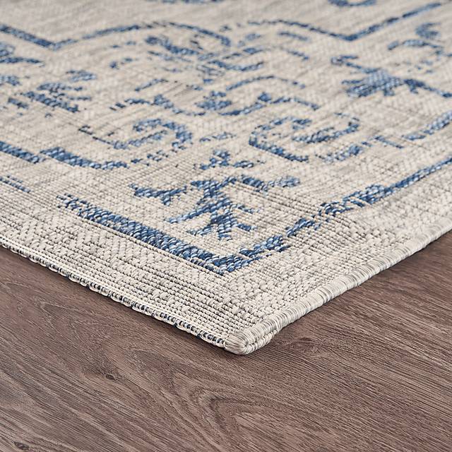 Lamdiac Navy/Gray 5' x 8' Indoor/Outdoor Rug - Thumbnail - Image 6