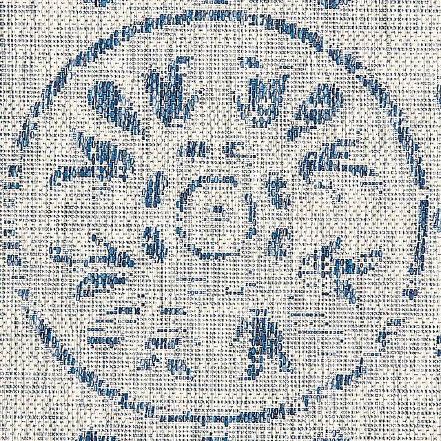 Lamdiac Navy/Gray 5' x 8' Indoor/Outdoor Rug - Thumbnail - Image 8
