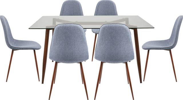 Lamirda II Blue 7 pc. Dining Set - Thumbnail - Image 1