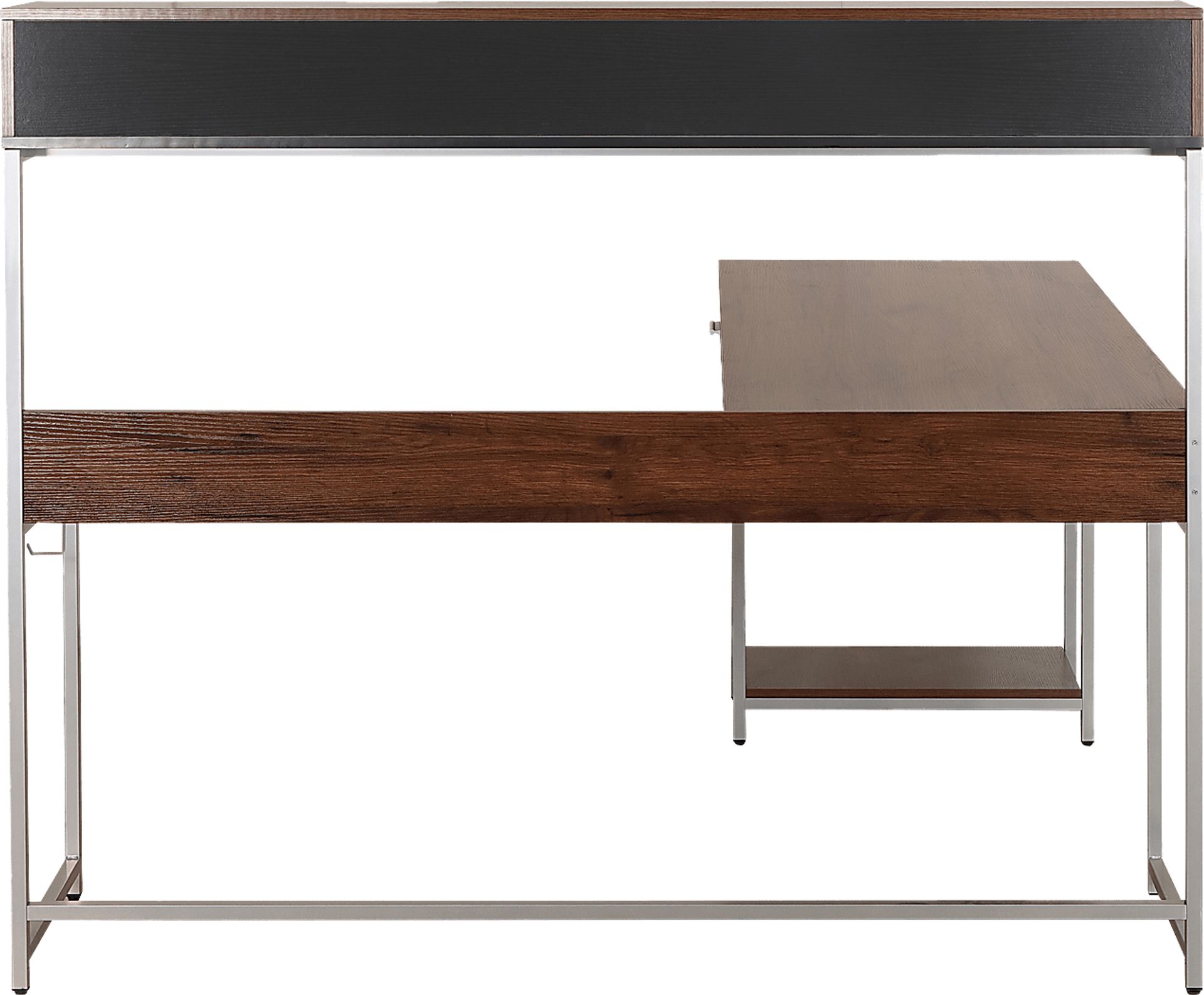 Lamlou Walnut L-Shaped Storage Desk - Image 12