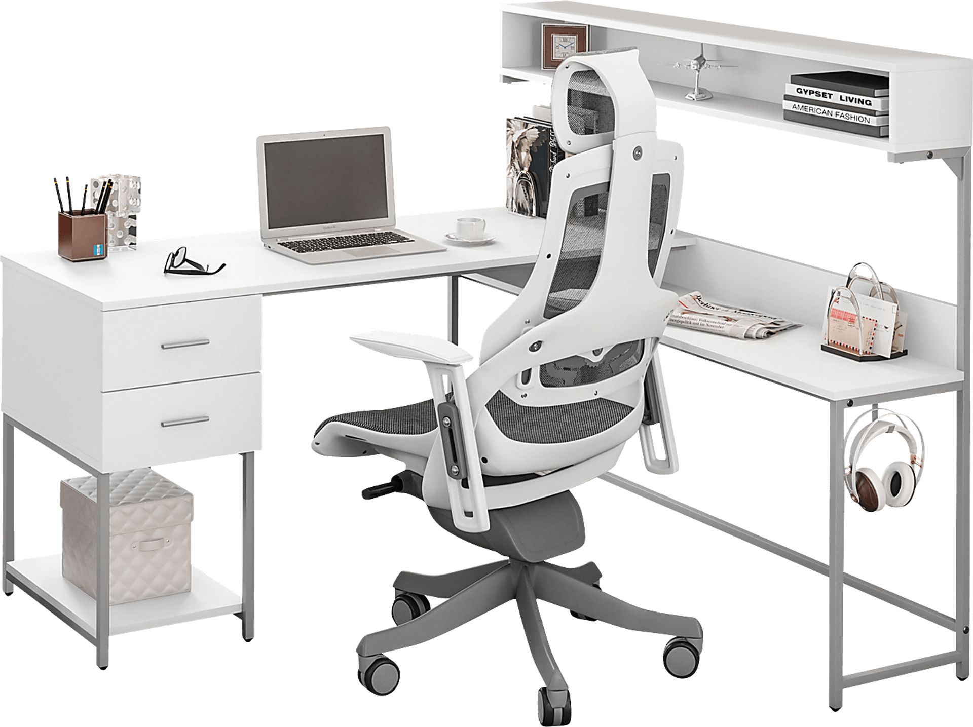 Corner desk rooms to go discount