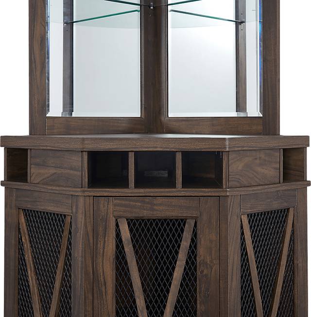 Lamon Brown Bar Cabinet - Thumbnail - Image 5