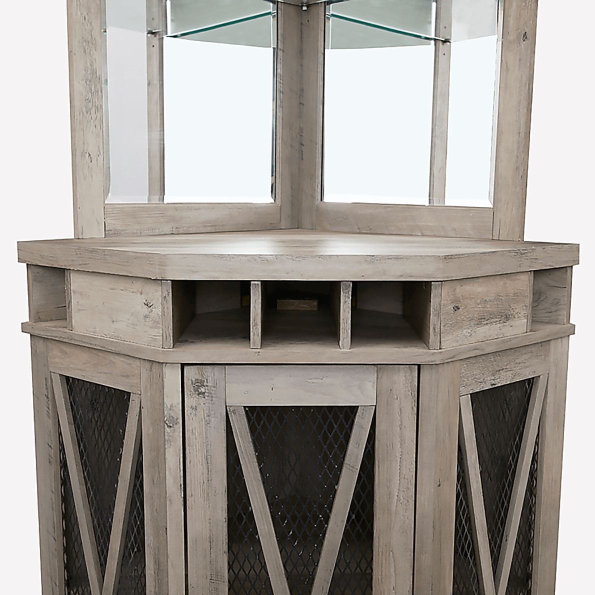 Lamon Gray Bar Cabinet