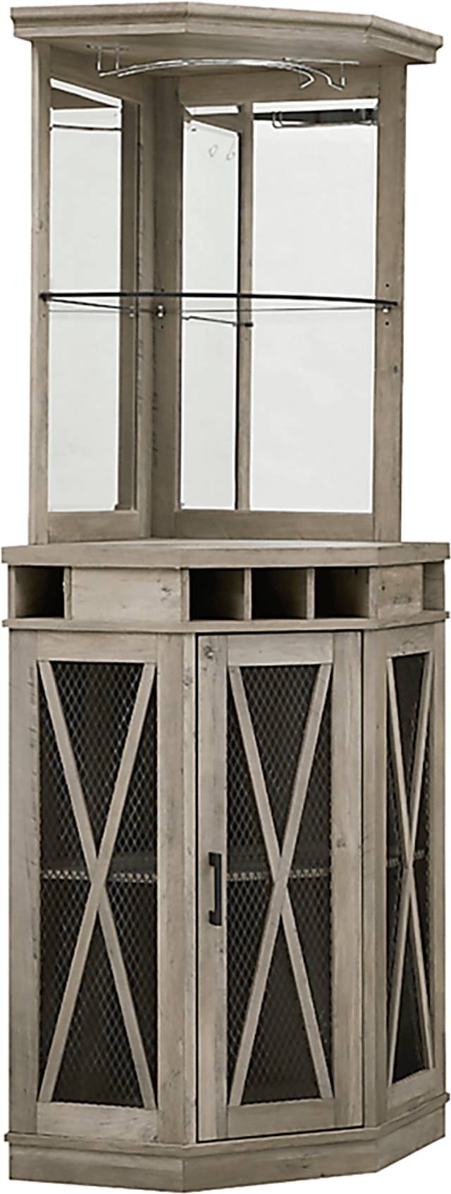 Lamon Gray Bar Cabinet - Thumbnail - Image 1