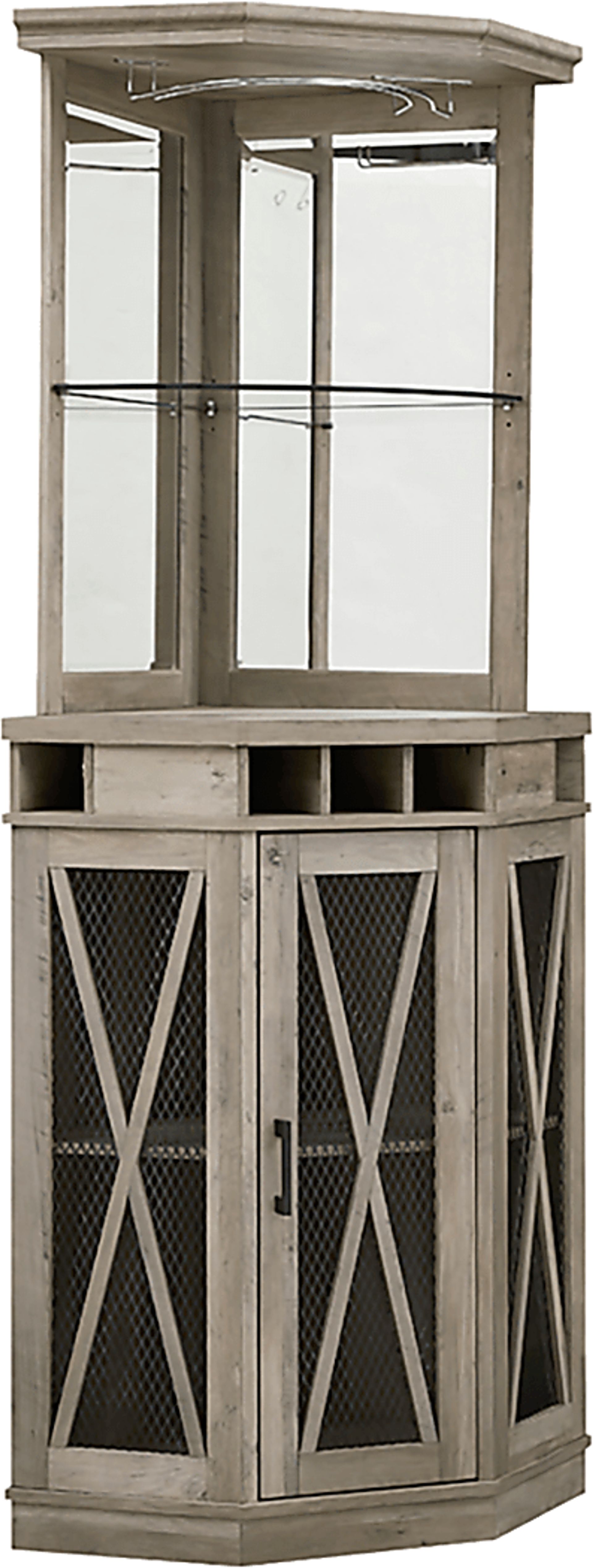 Lamon Gray Bar Cabinet - Image 1