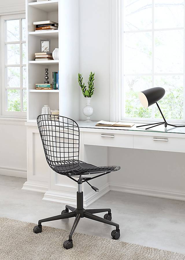 Lamoni Black Desk Chair - Thumbnail - Image 2