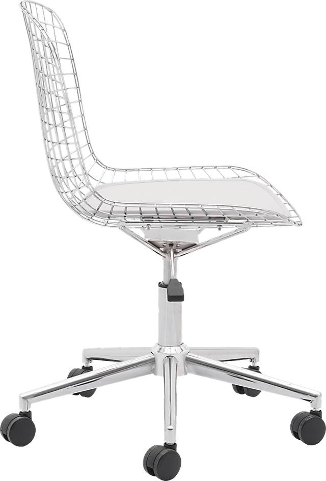 Lamoni White Desk Chair - Thumbnail - Image 3
