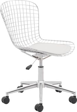 Lamoni White Desk Chair