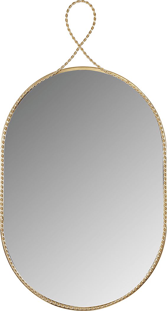 Lampasas Gold Oval Mirror