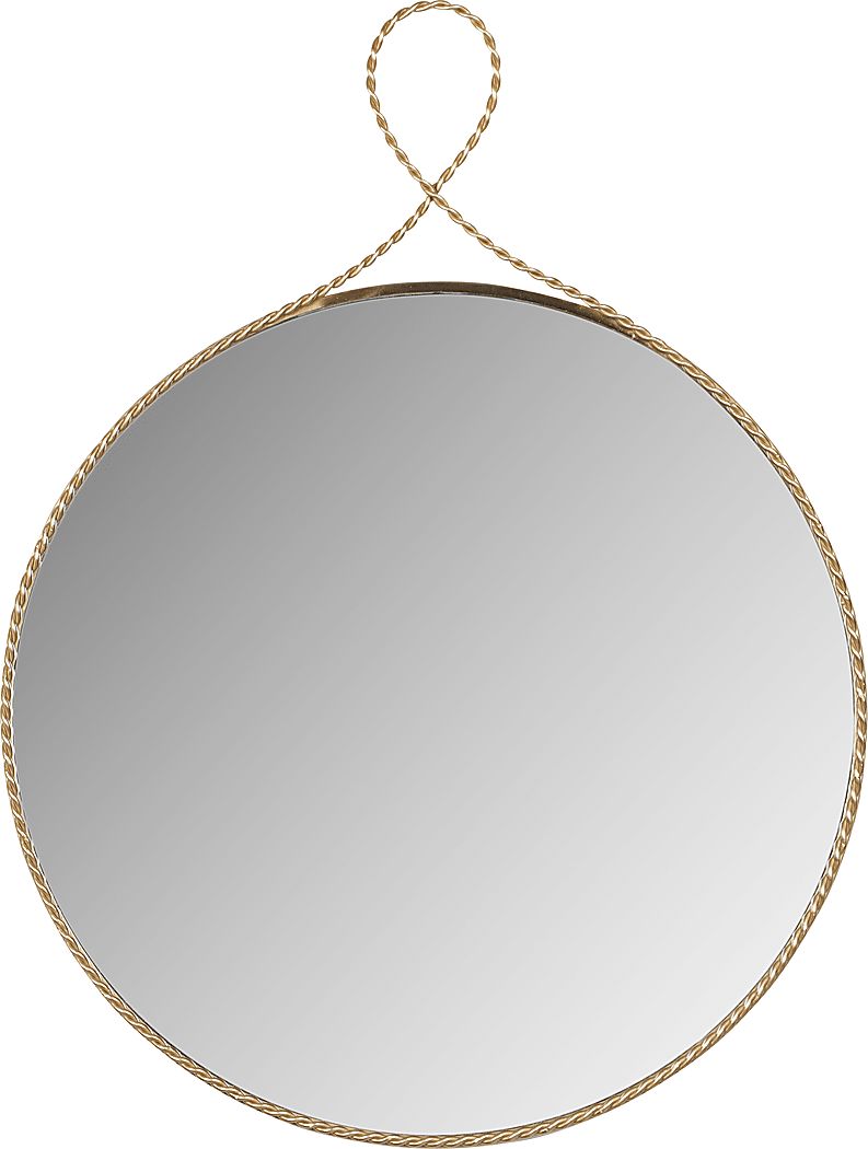 Lampasas Gold Round Mirror