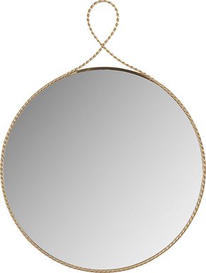 Lampasas Gold Round Mirror