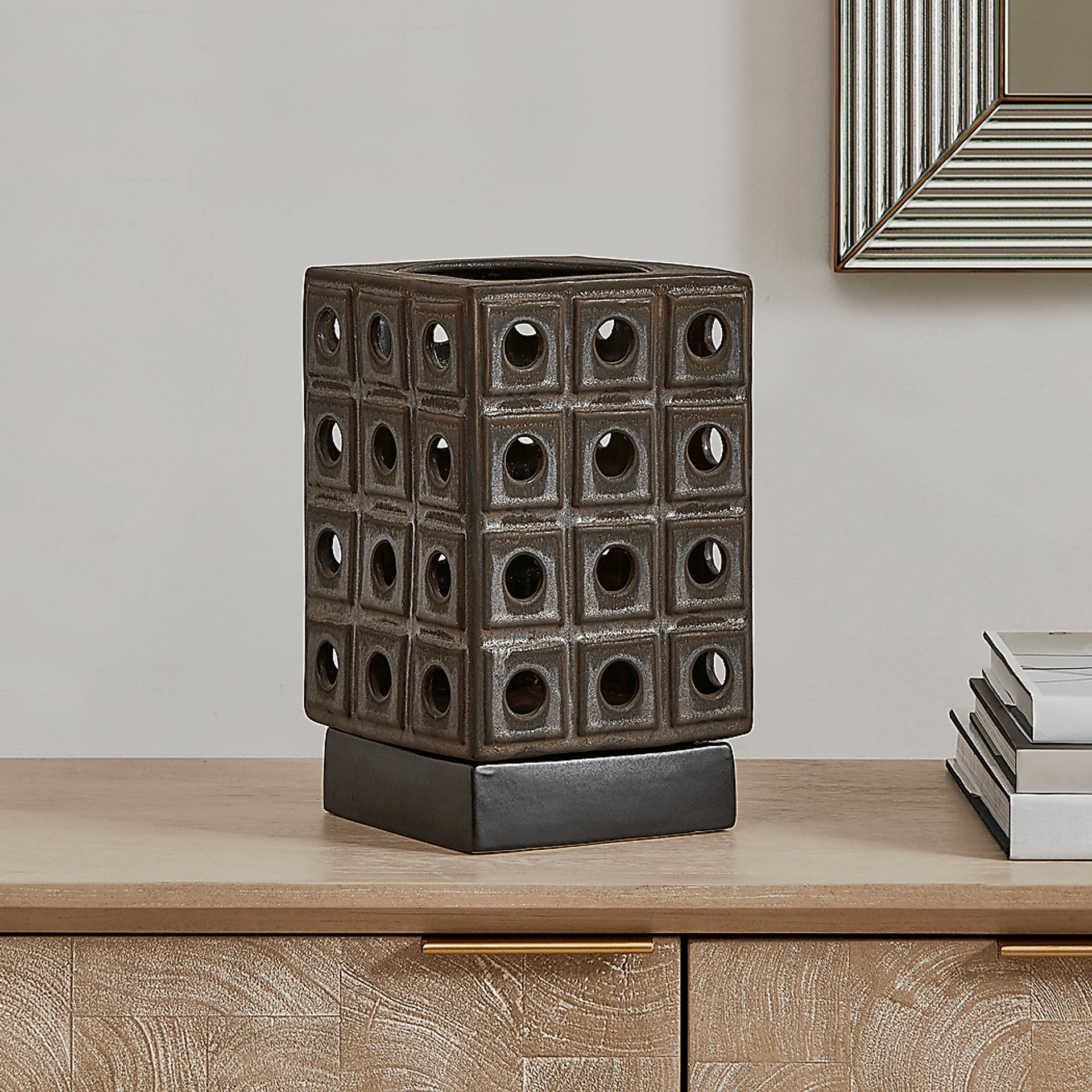 Lamro Brown Indoor/Outdoor Candle Holder - Image 2