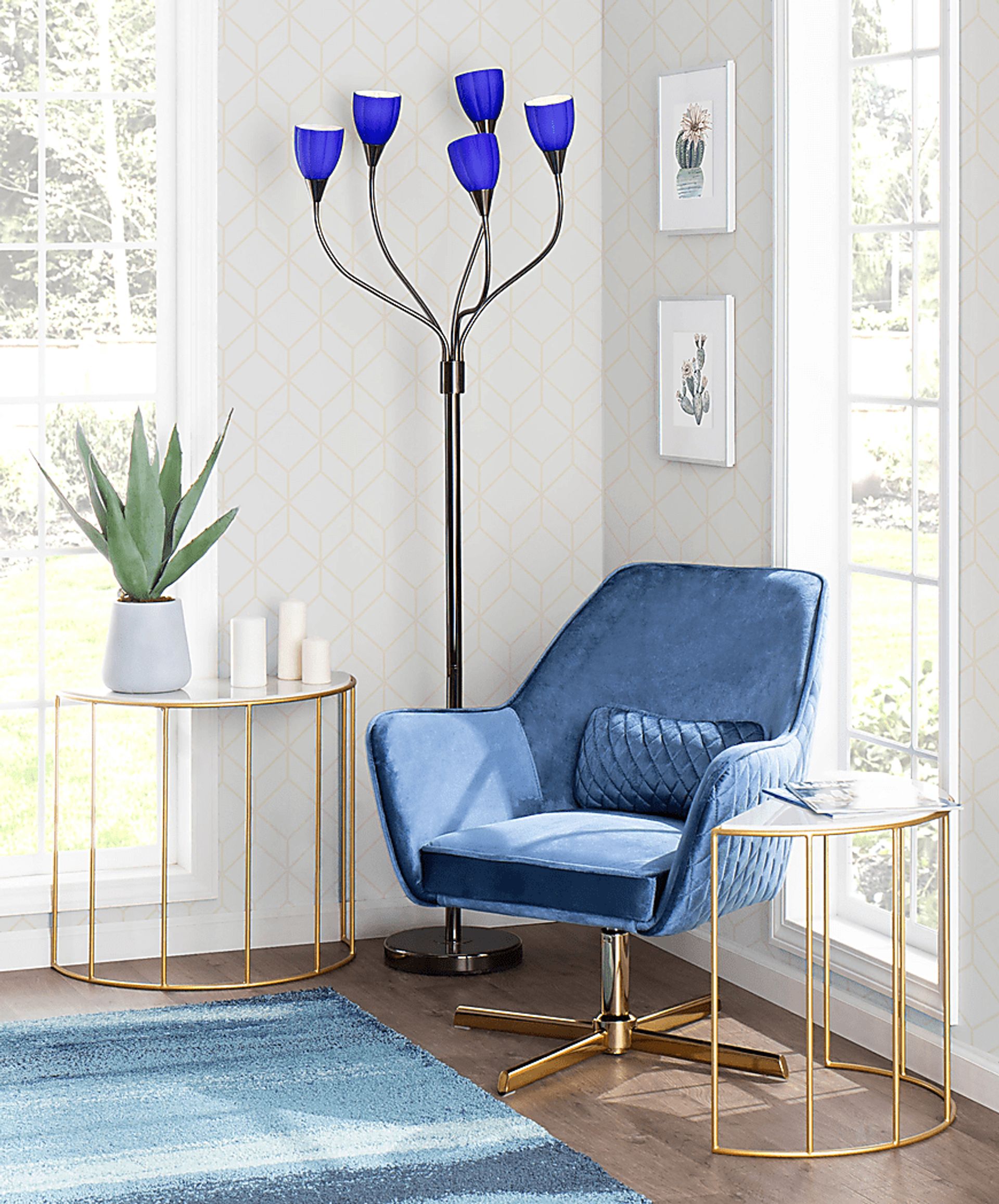 Lamson Sea Blue Floor Lamp - Image 6