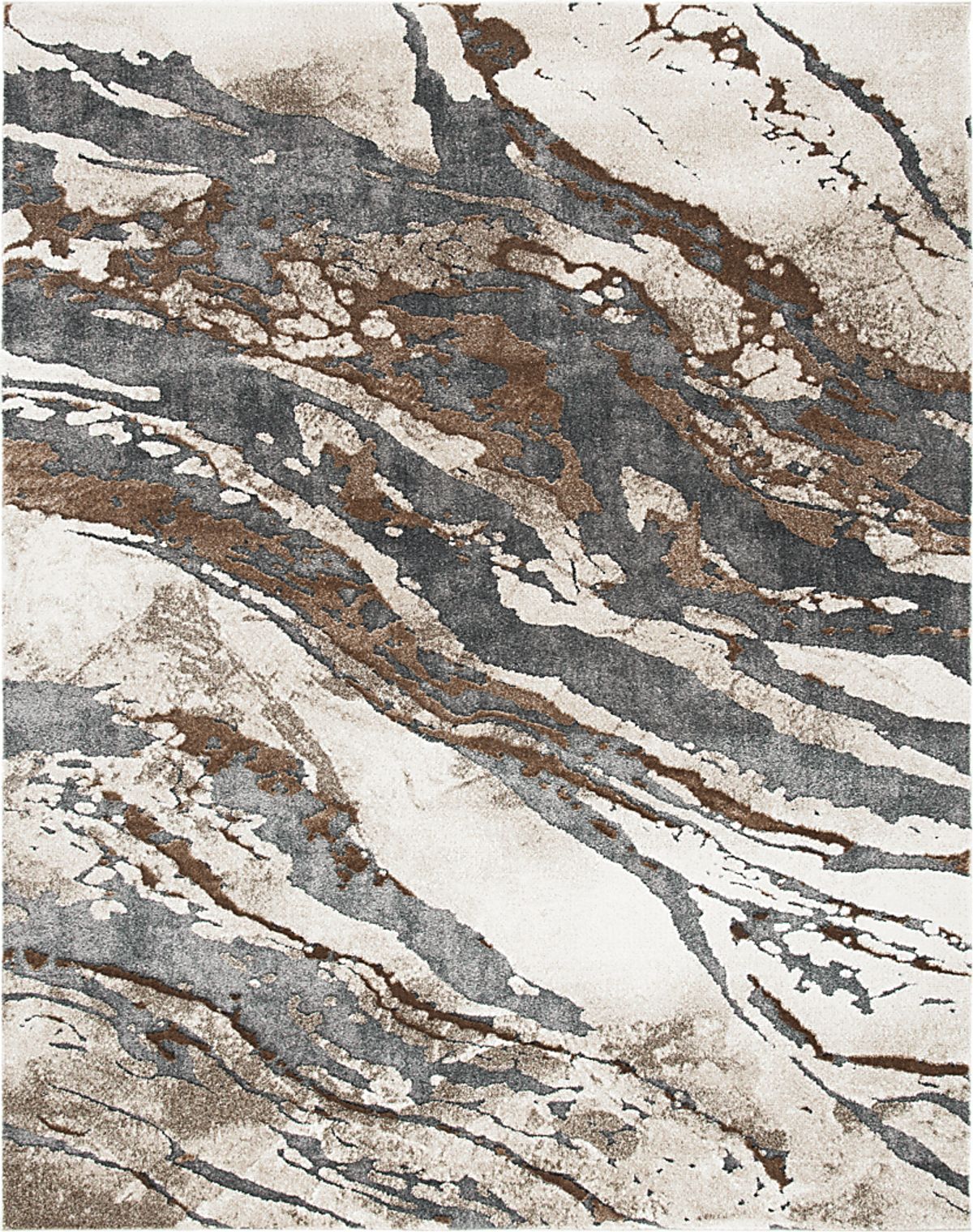 Lana Mountain Gray Polyester,Polypropylene Fabric Rug | Rooms to Go