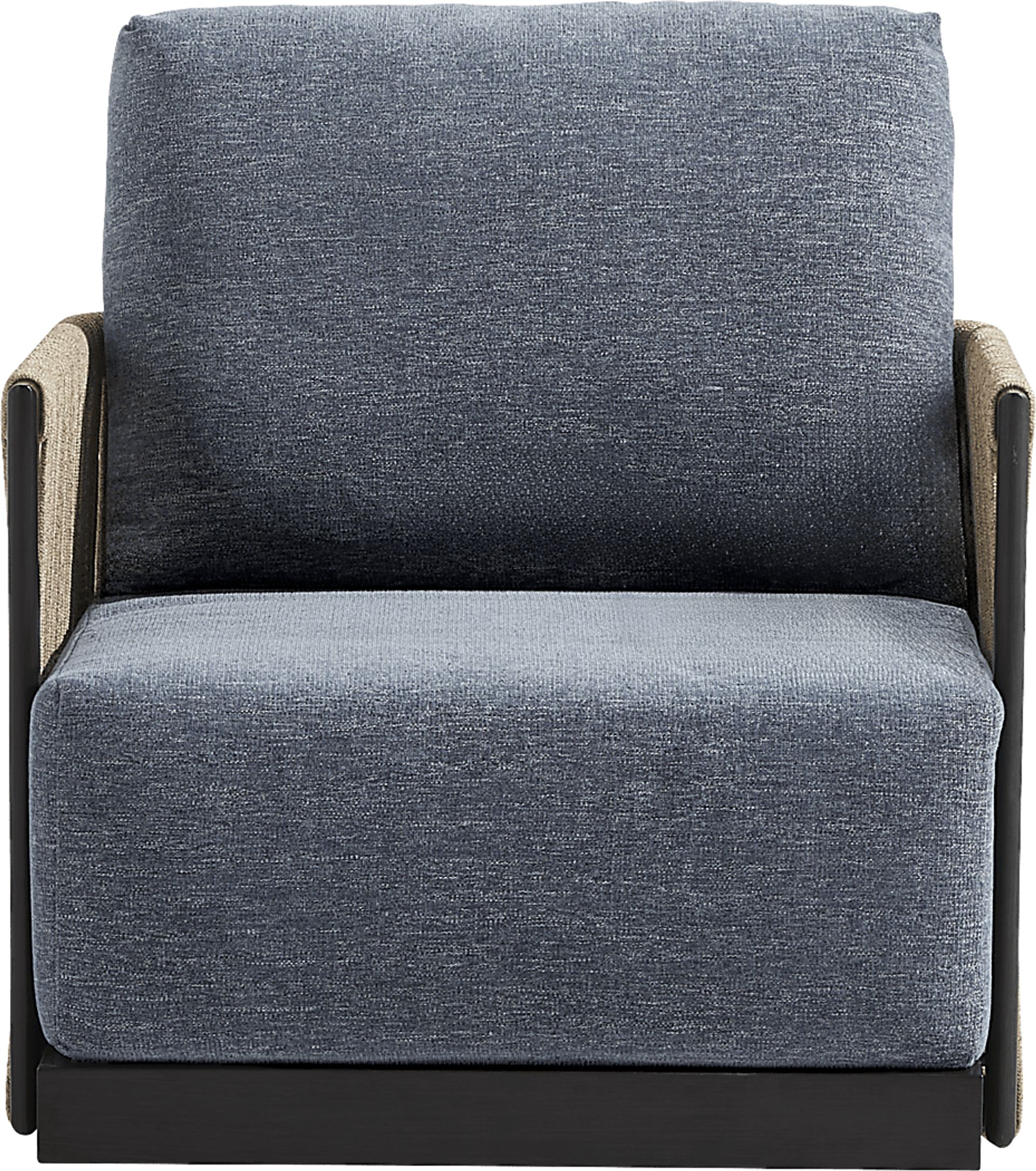 Lanai Black Outdoor Swivel Chair with Mineral Cushions - Image 2