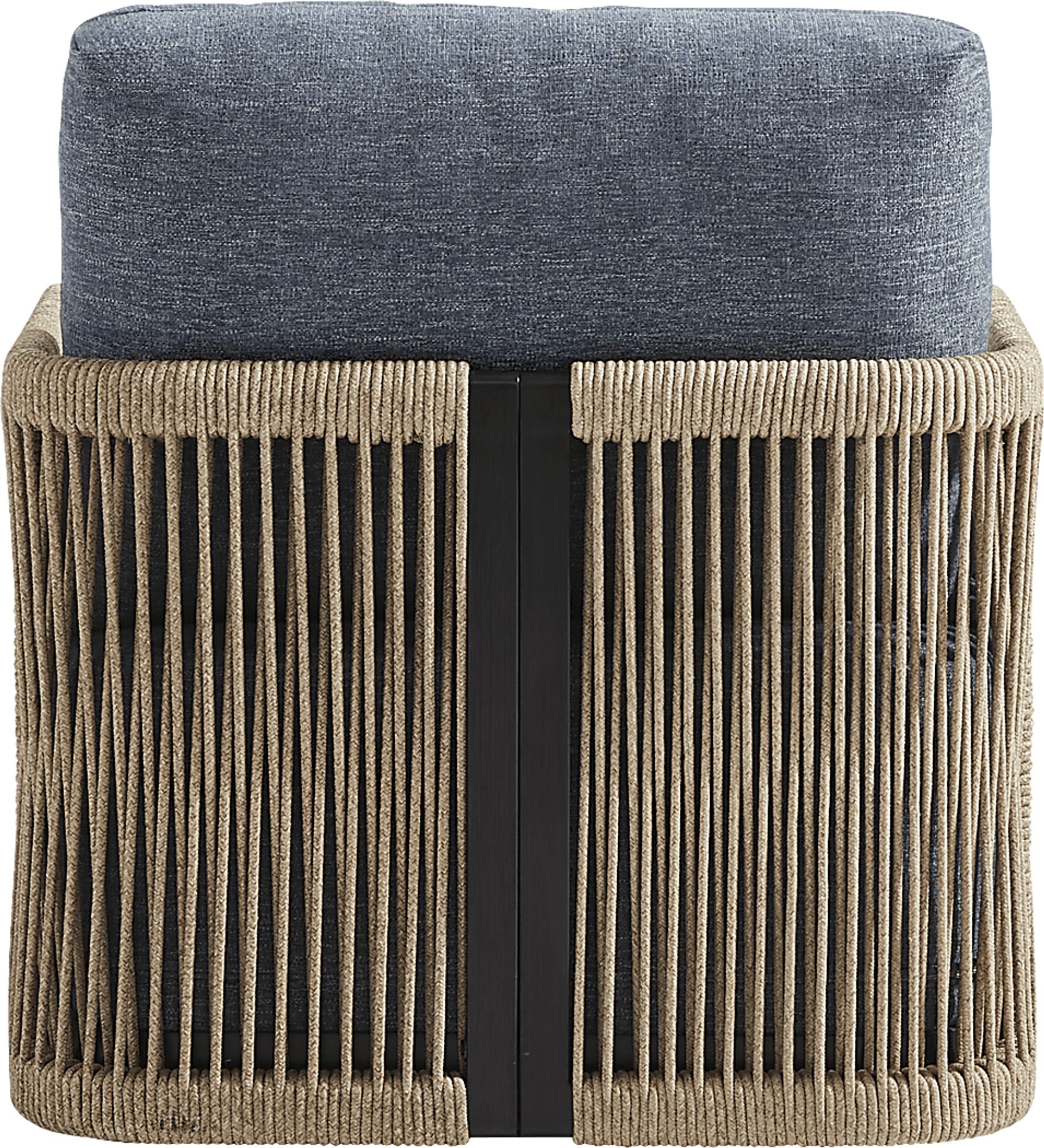 Lanai Black Outdoor Swivel Chair with Mineral Cushions - Image 3