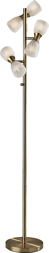 Lanai Oaks Brass Floor Lamp