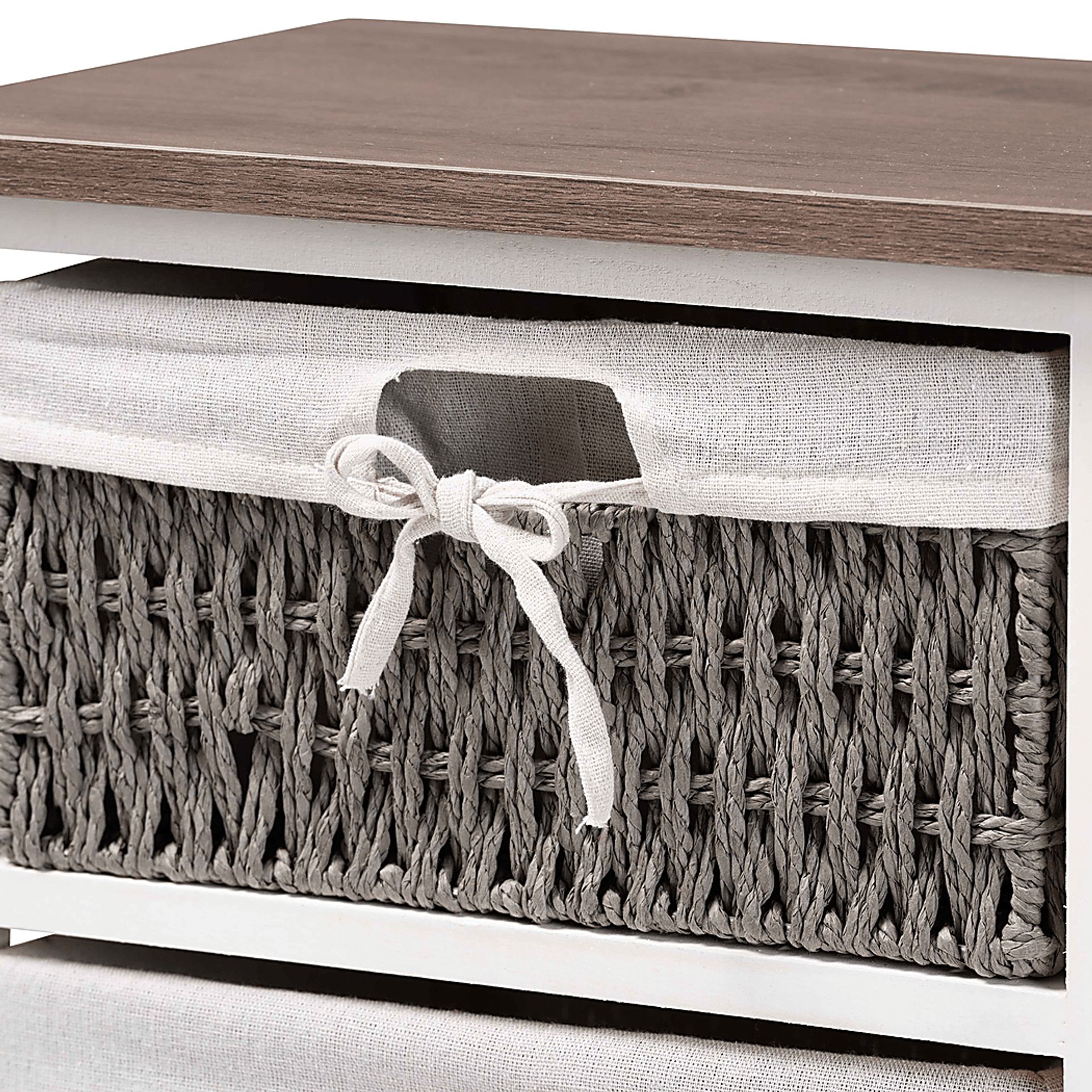 Lancashire White 2 Basket Storage Unit - Image 5