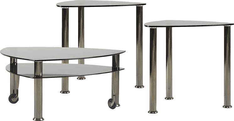 Landmark Black 3 Pc Table Set