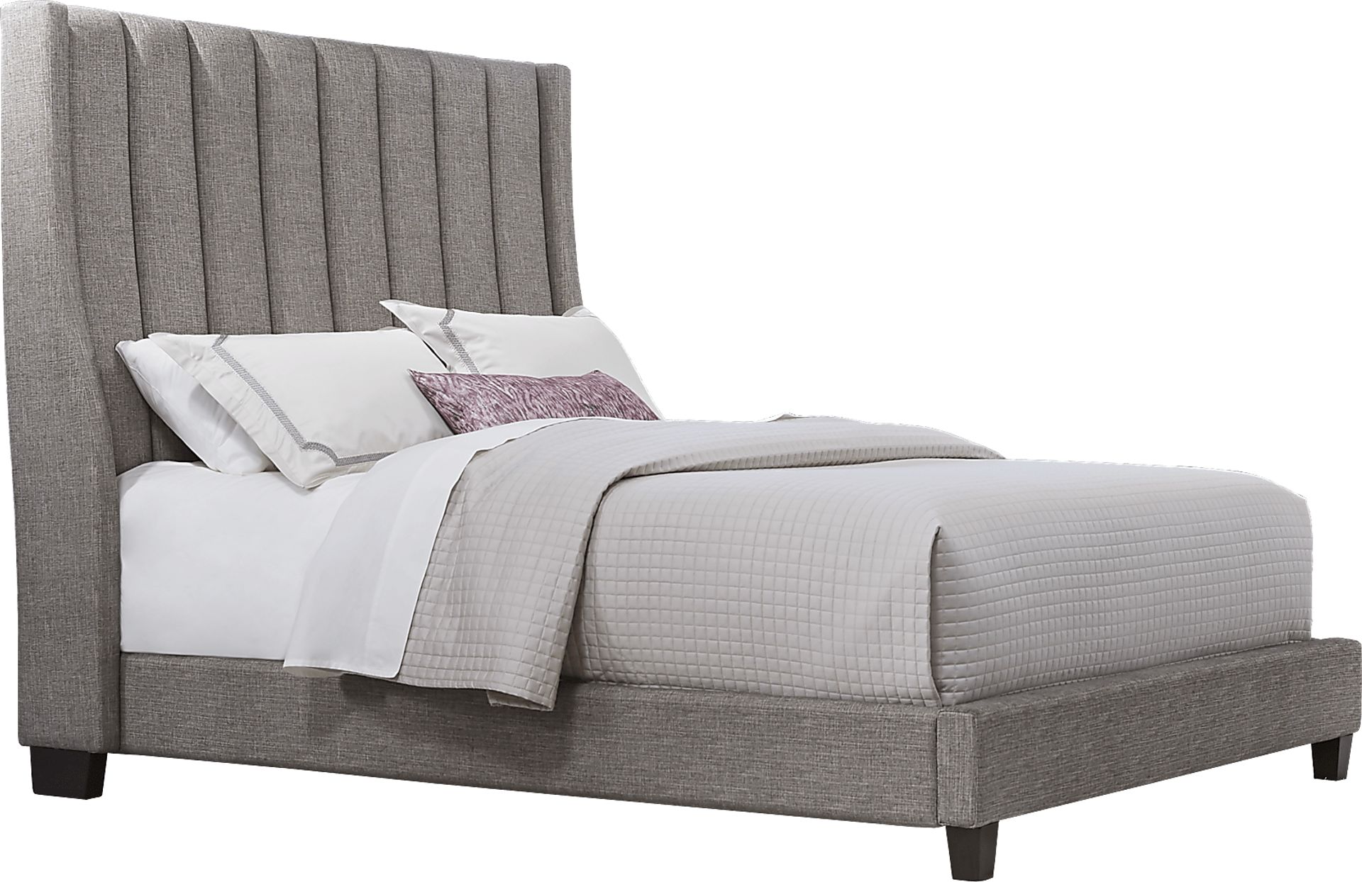 Landmark Court Gray 3 Pc King Upholstered Bed - Image 2