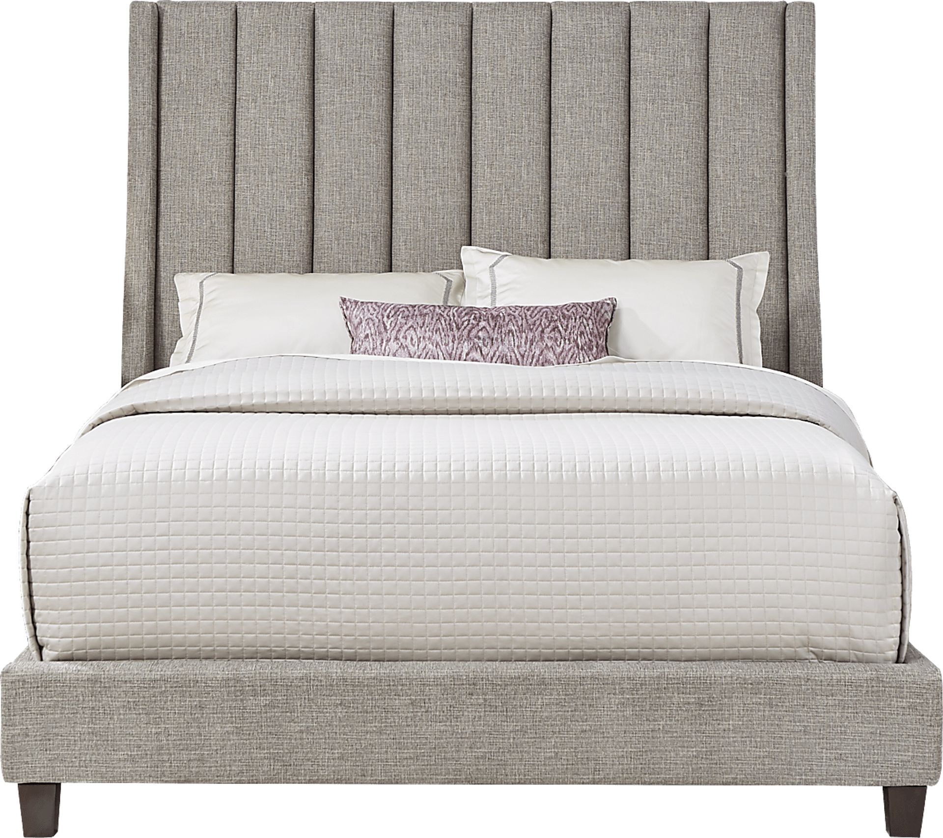 Landmark Court Gray 3 Pc King Upholstered Bed - Image 1
