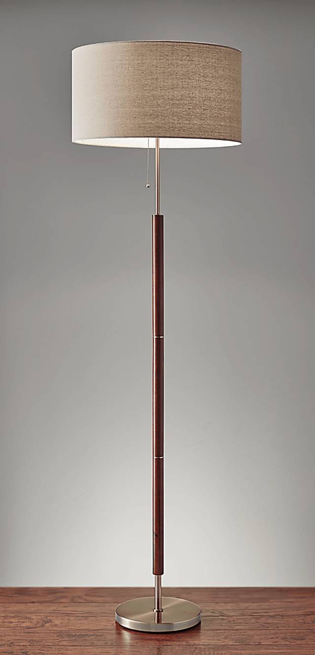 Landmark Lane Walnut Floor Lamp - Thumbnail - Image 2
