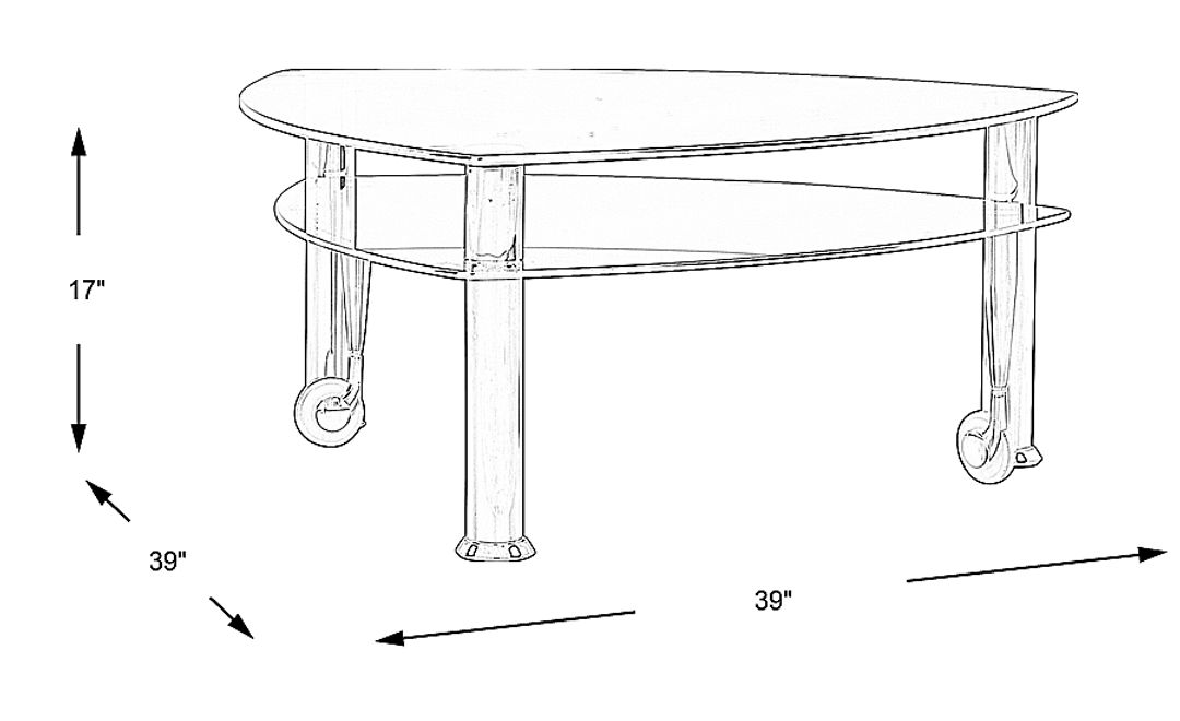 Landmark Metal 3 Pc Table Set