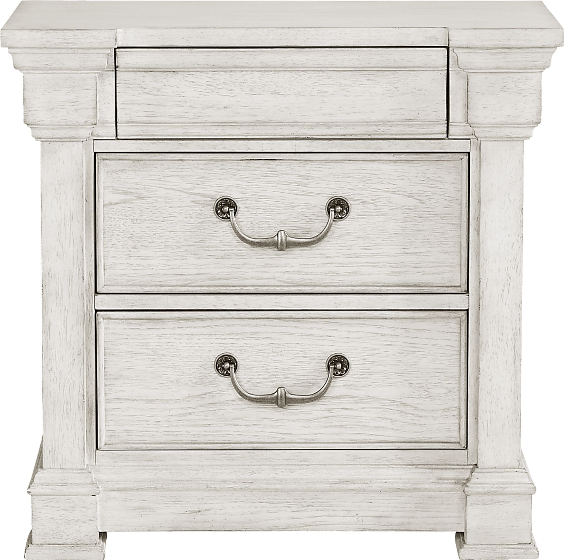 Landon Creek White 3 Drawer Nightstand - Image 1