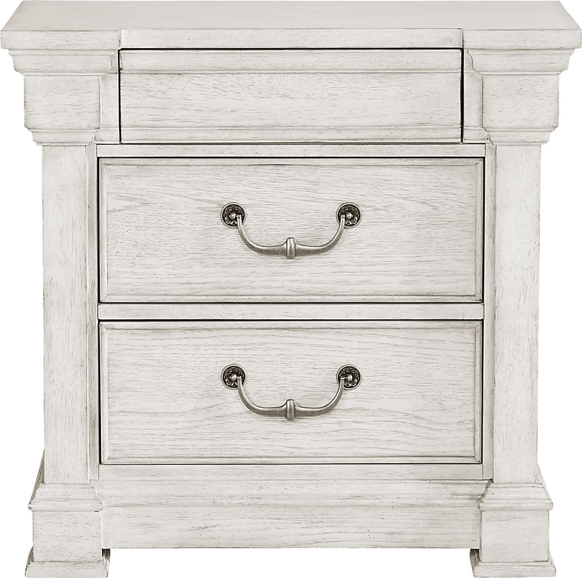 Landon Creek White Colors,White 3 Drawer Nightstand | Rooms to Go