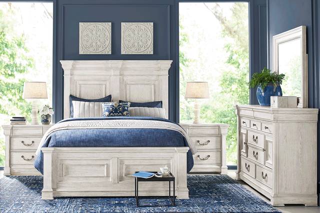 Landon Creek White 5 Pc King Panel Bedroom - Thumbnail - Image 1
