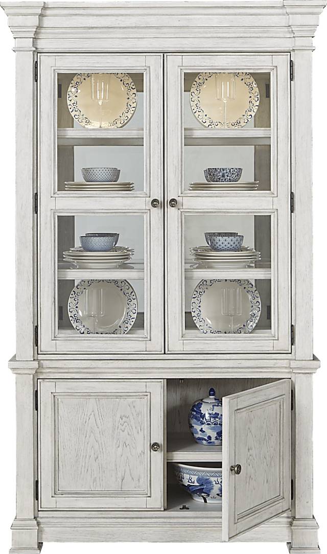 Landon Creek White China Cabinet - Thumbnail - Image 2