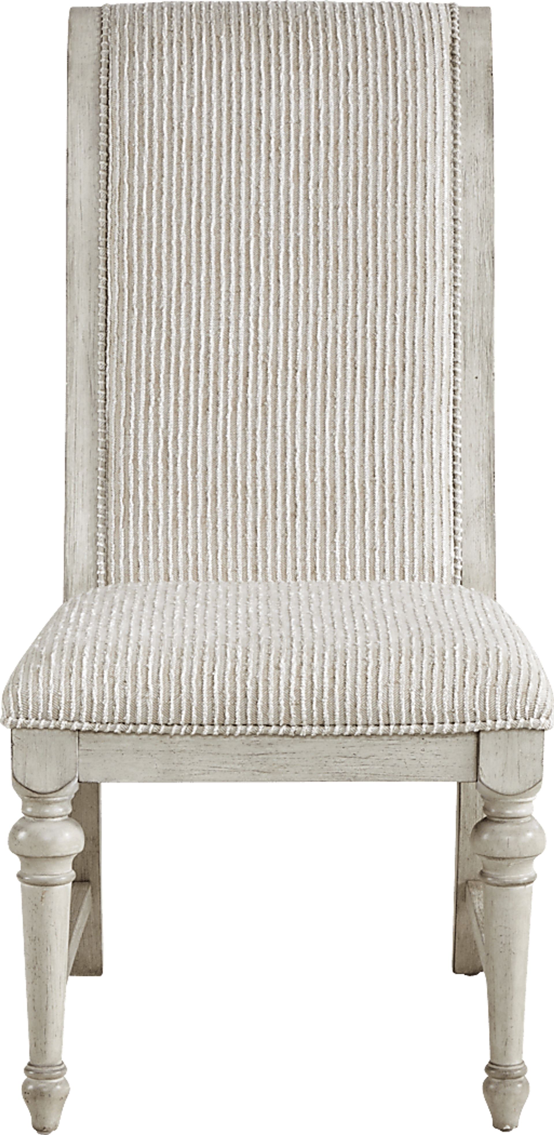 Landon Creek White Upholstered Side Chair - Image 3