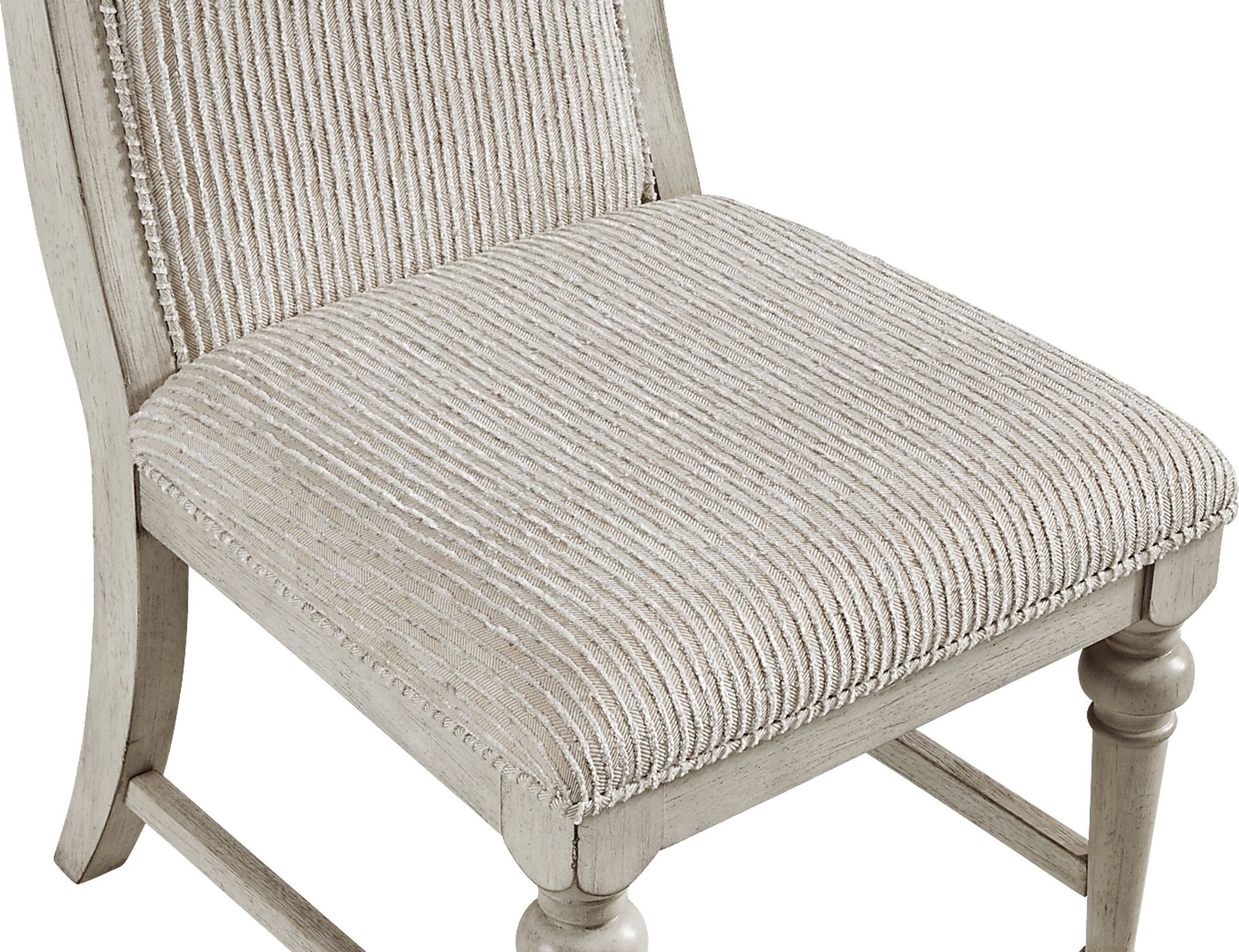 Landon Creek White Upholstered Side Chair - Image 5