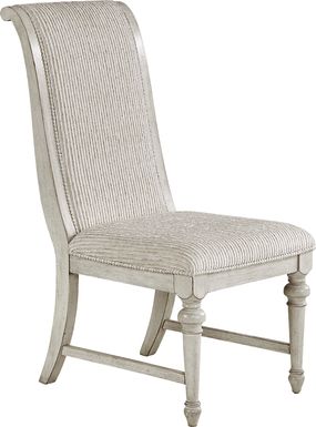 Landon Creek White Upholstered Side Chair