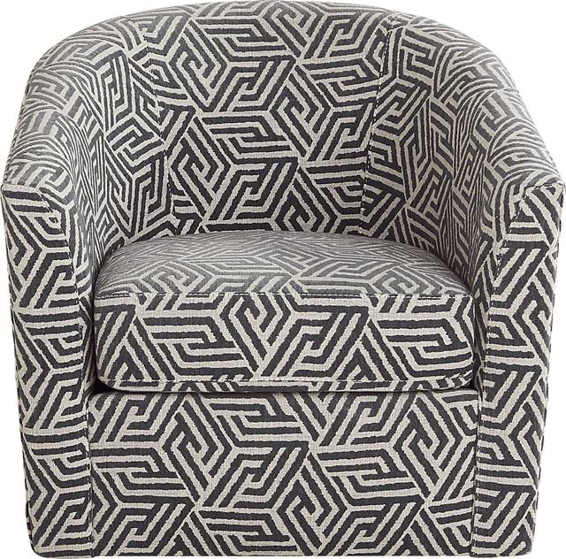 Landon Hills Gray Swivel Chair - Thumbnail - Image 2