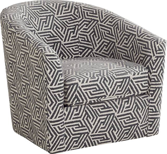 Landon Hills Gray Swivel Chair - Thumbnail - Image 1