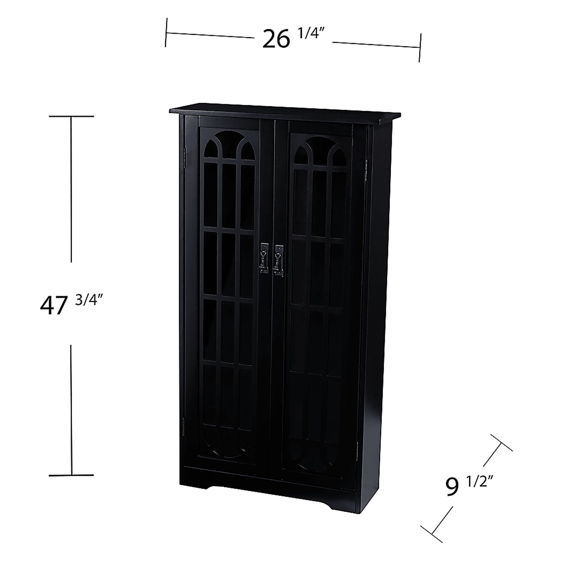 Laneham Black Curio Cabinet - Image 3