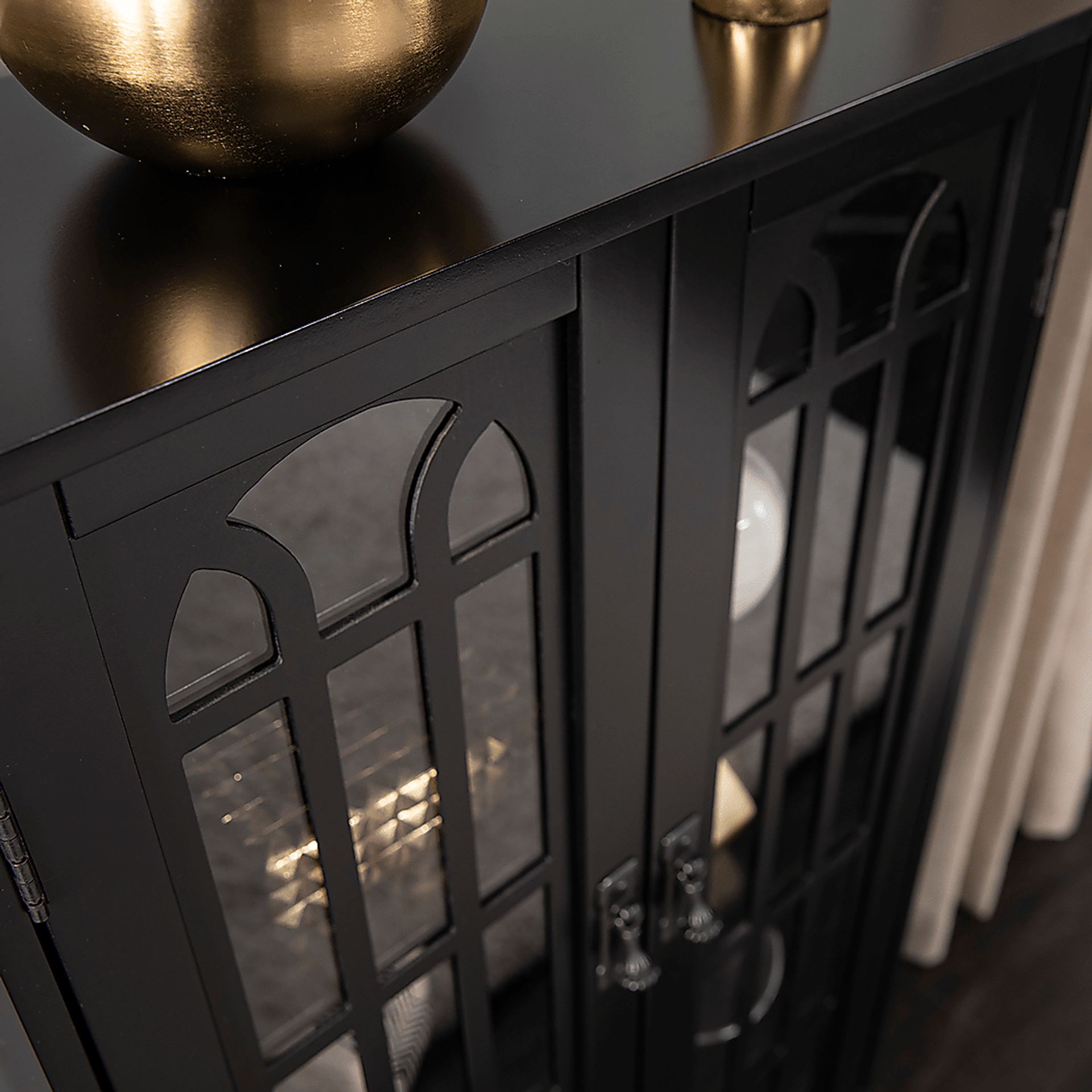 Laneham Black Curio Cabinet - Image 8