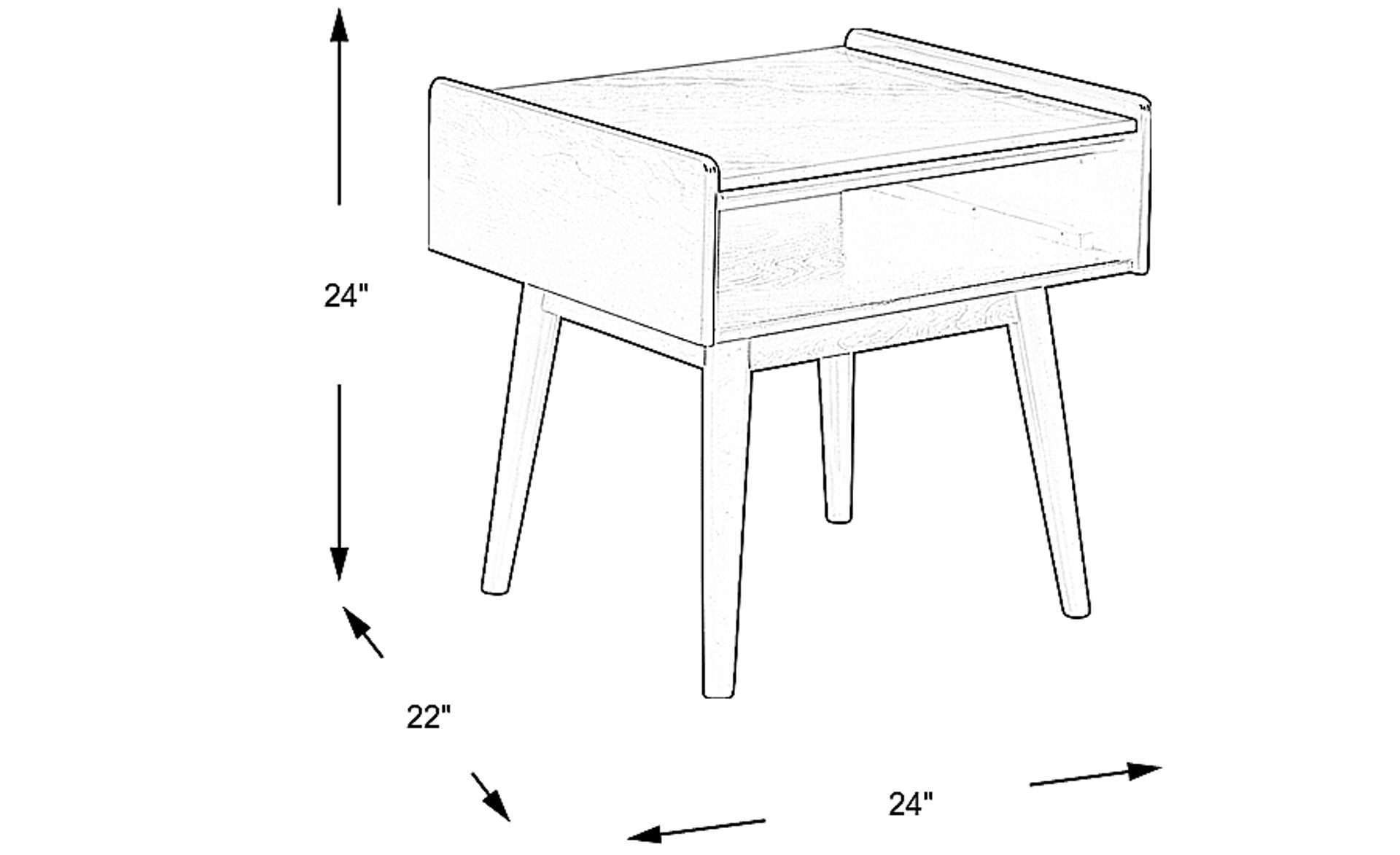 Dimension Image. Please refer to the Dimension Tab on this page for dimension details.