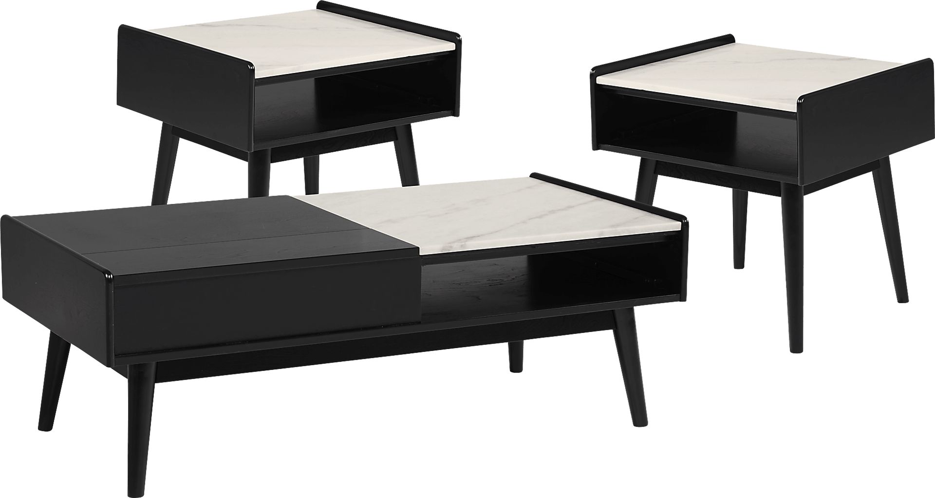 Natalia Black 7 Pc Living Room - Image 3