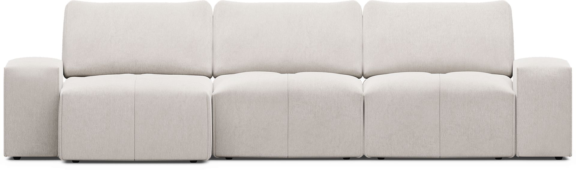 Laney Beige 3 Pc Sectional - Image 3