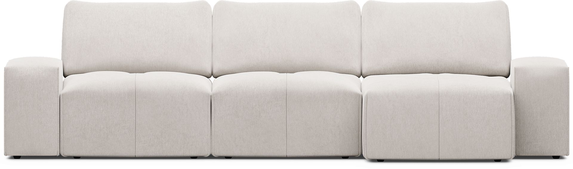 Laney Beige 3 Pc Sectional - Image 3