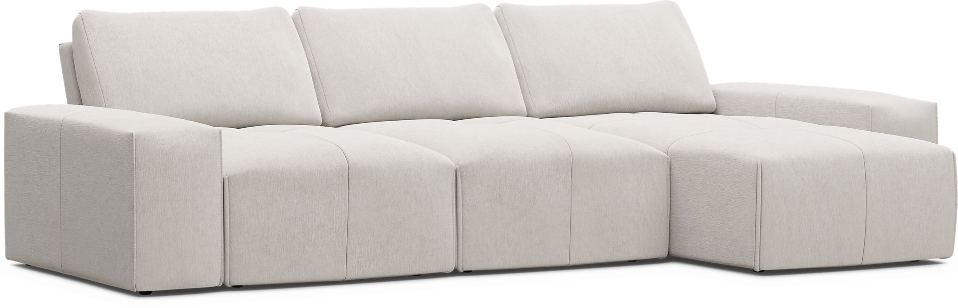 Laney Beige 3 Pc Sectional - Image 1