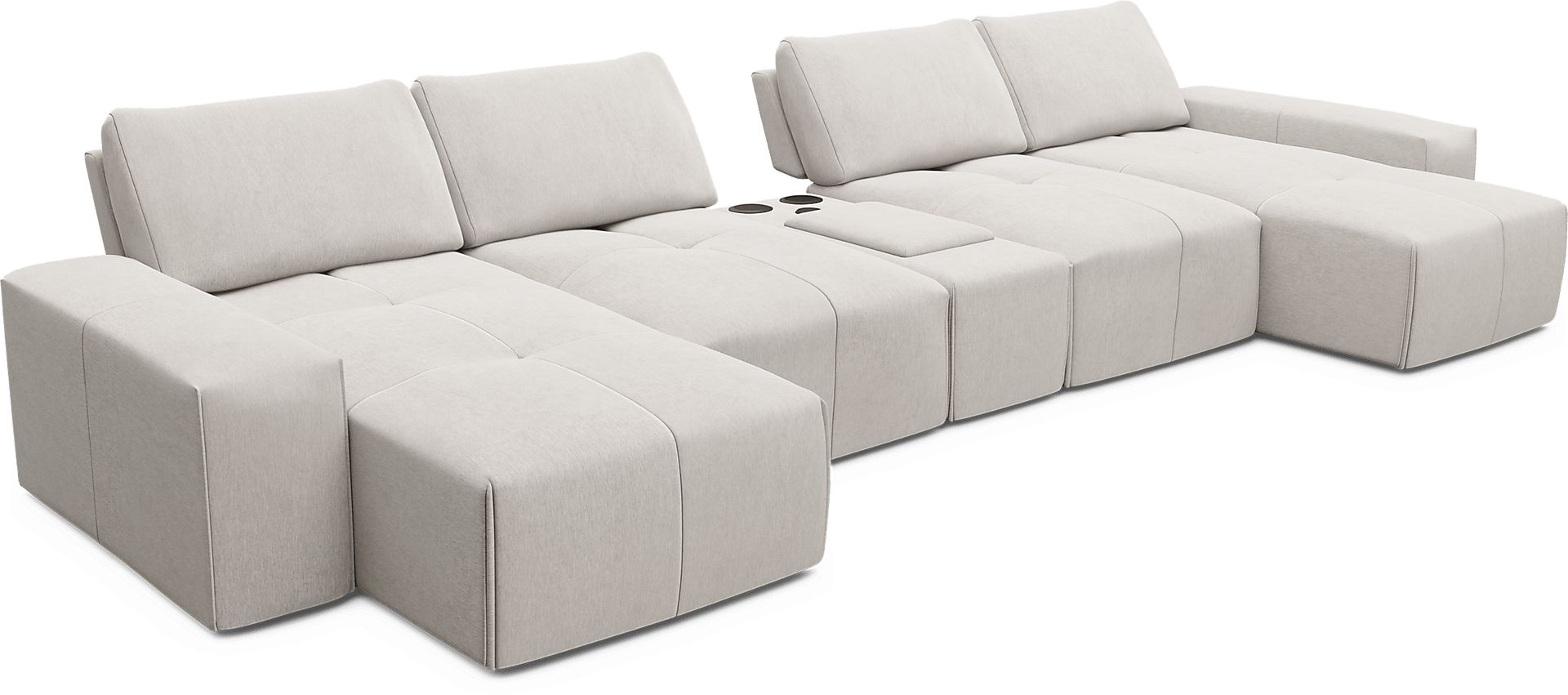 Laney Beige 5 Pc Sectional - Image 4